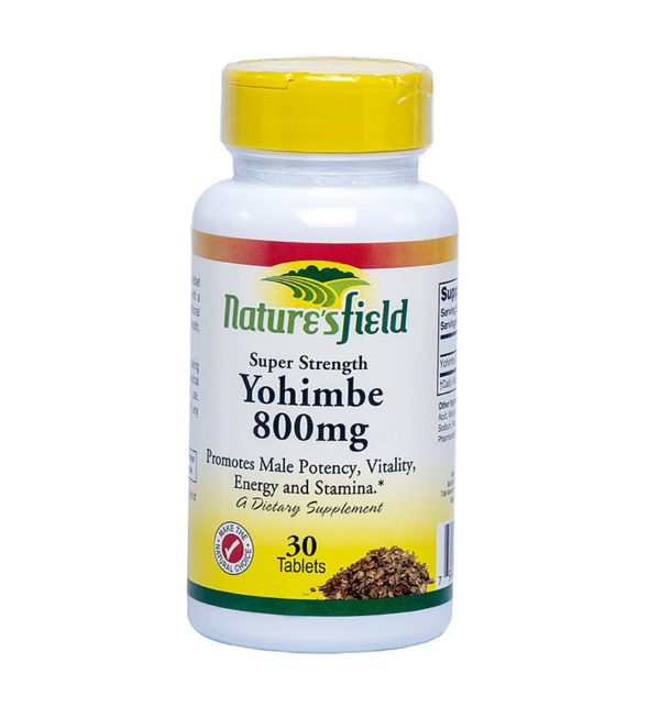 NATURE'S FIELD YOHIMBE 800MG*30TABLETS 55263