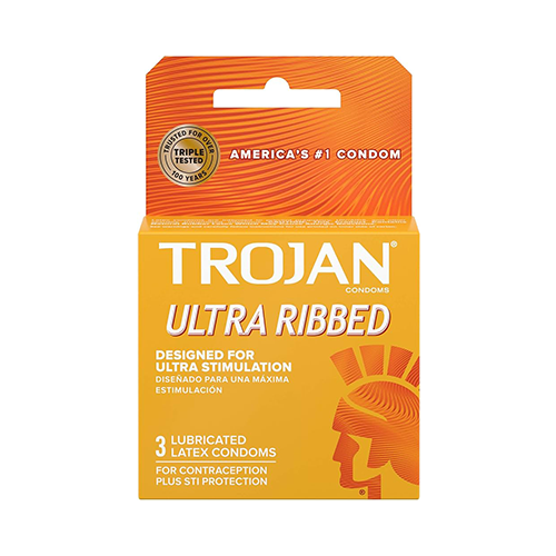 TROJAN ULTRA RIBBED CONDOM.*3 64086