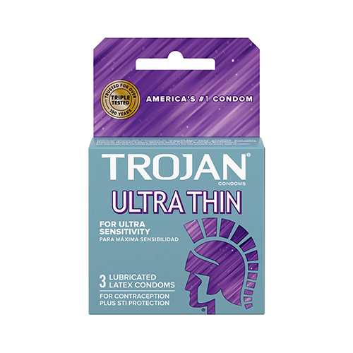 TROJAN ULTRA THIN BARESKIN CONDOMS*3 64249