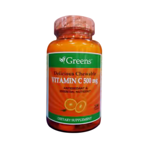 GREENS VITAMIN C CHEWABLE 500MG *100 TABLETS 62181