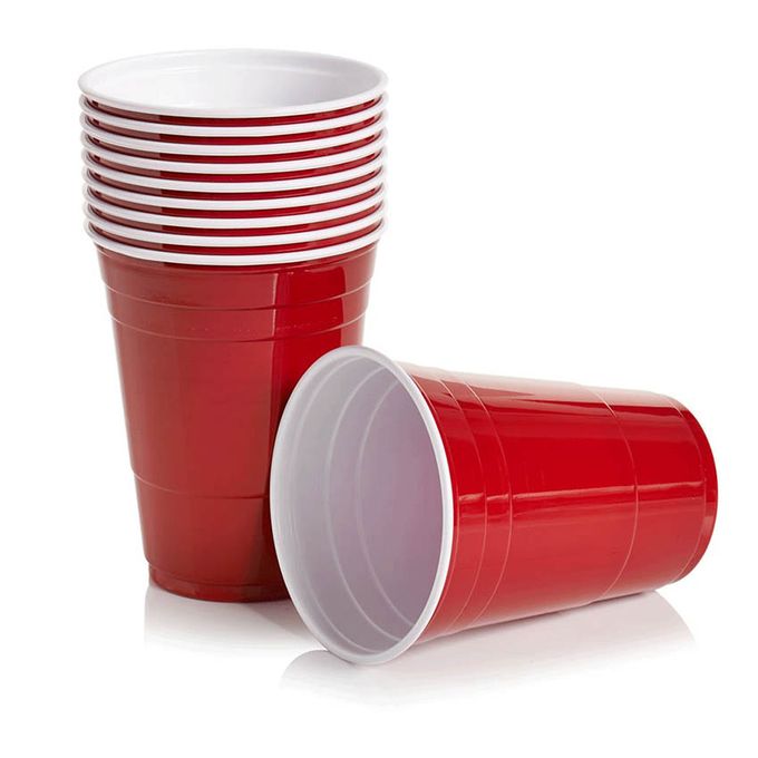 Disposable Red and White Cups x 50 51224