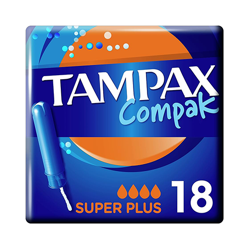TAMPAX COMPAK SUPER PLUS TAMPON 18S 64024