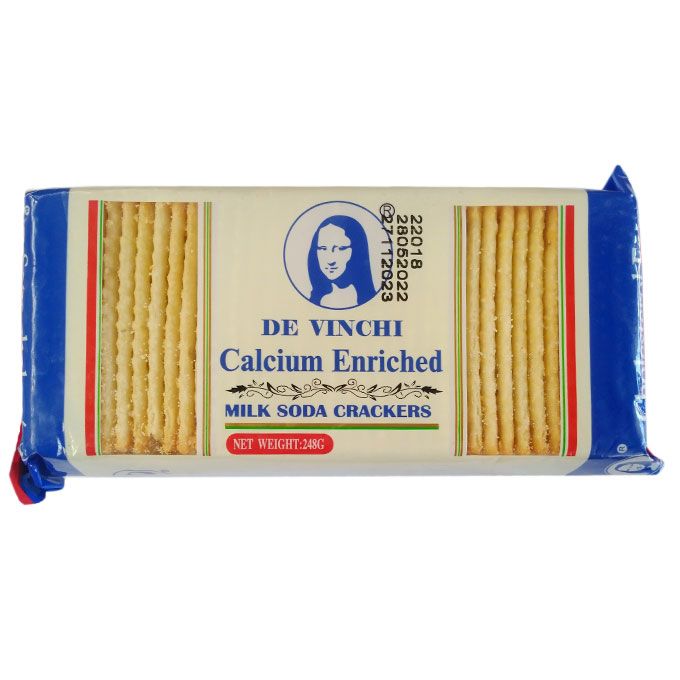 De Vinchi Milk Soda Crackers 248gm X 1 (De Vinchi)