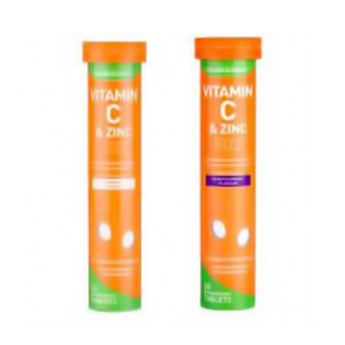 HOLLAND & BARRETT VITAMIN C & ZINC BLACKCURRANT*20 EFFERVESCENT TABLETS 63985