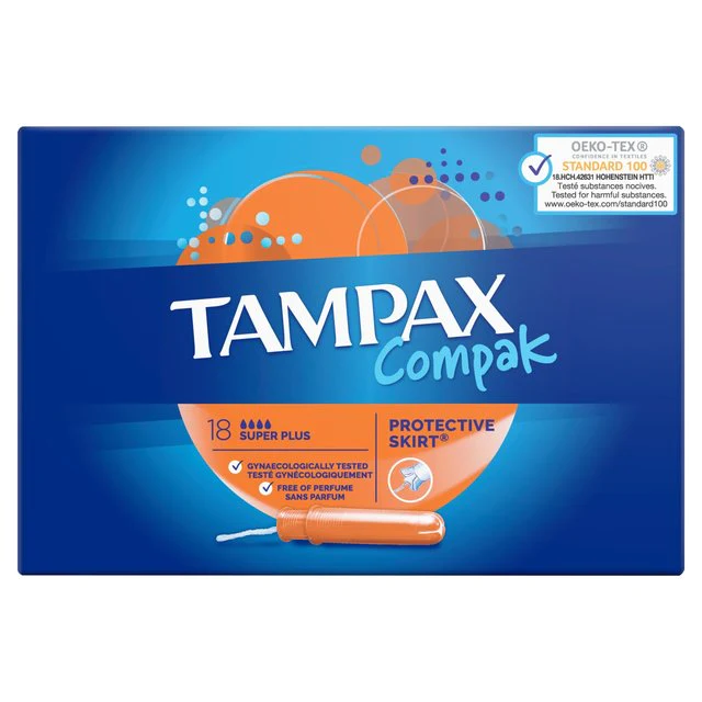 TAMPAX COMPAK SUPER 18S 18PK TAMPON 53412
