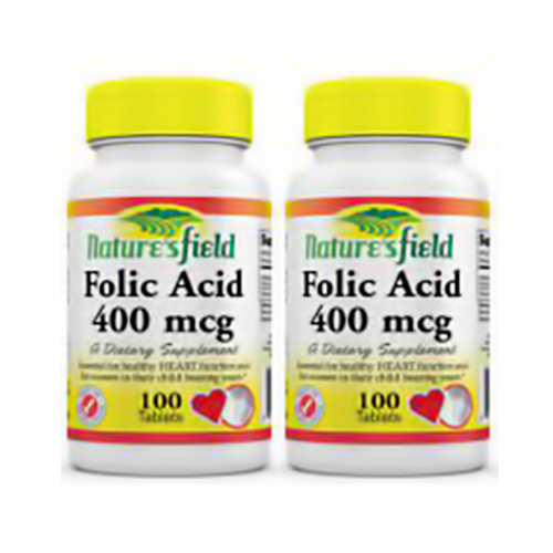NATURES FIELD FOLIC ACID 400MCG *100 62915