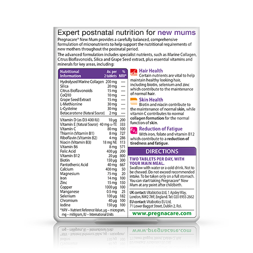 PREGNACARE NEW MUM *56 TAB 62712
