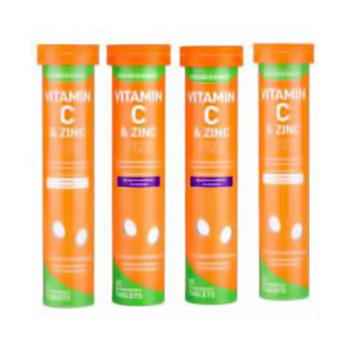 HOLLAND & BARRETT VITAMIN C & ZINC BLACKCURRANT*20 EFFERVESCENT TABLETS 63986
