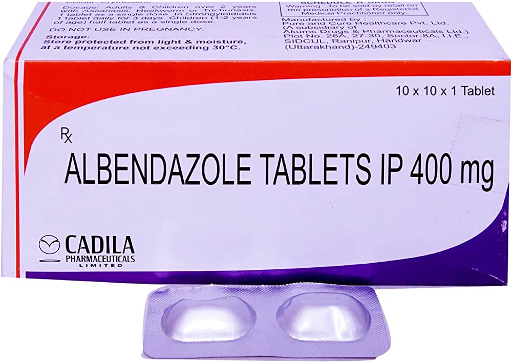 ALBENDAZOLE  400MG TABLETS 61419