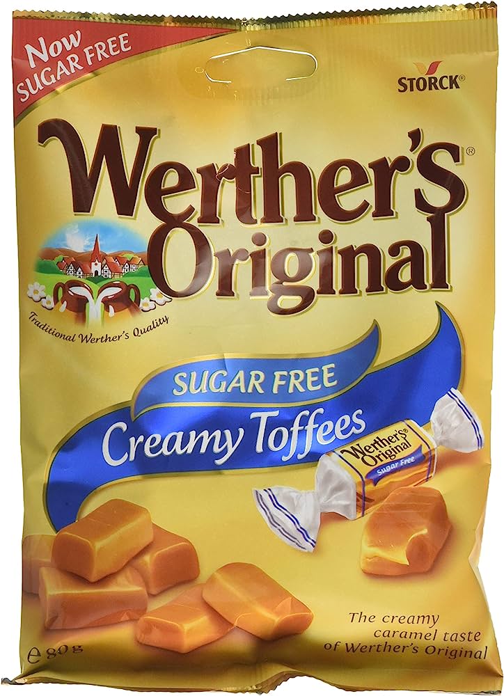 WERTHERS SUGAR FREE BAG  80G CREAMY TOFFEE