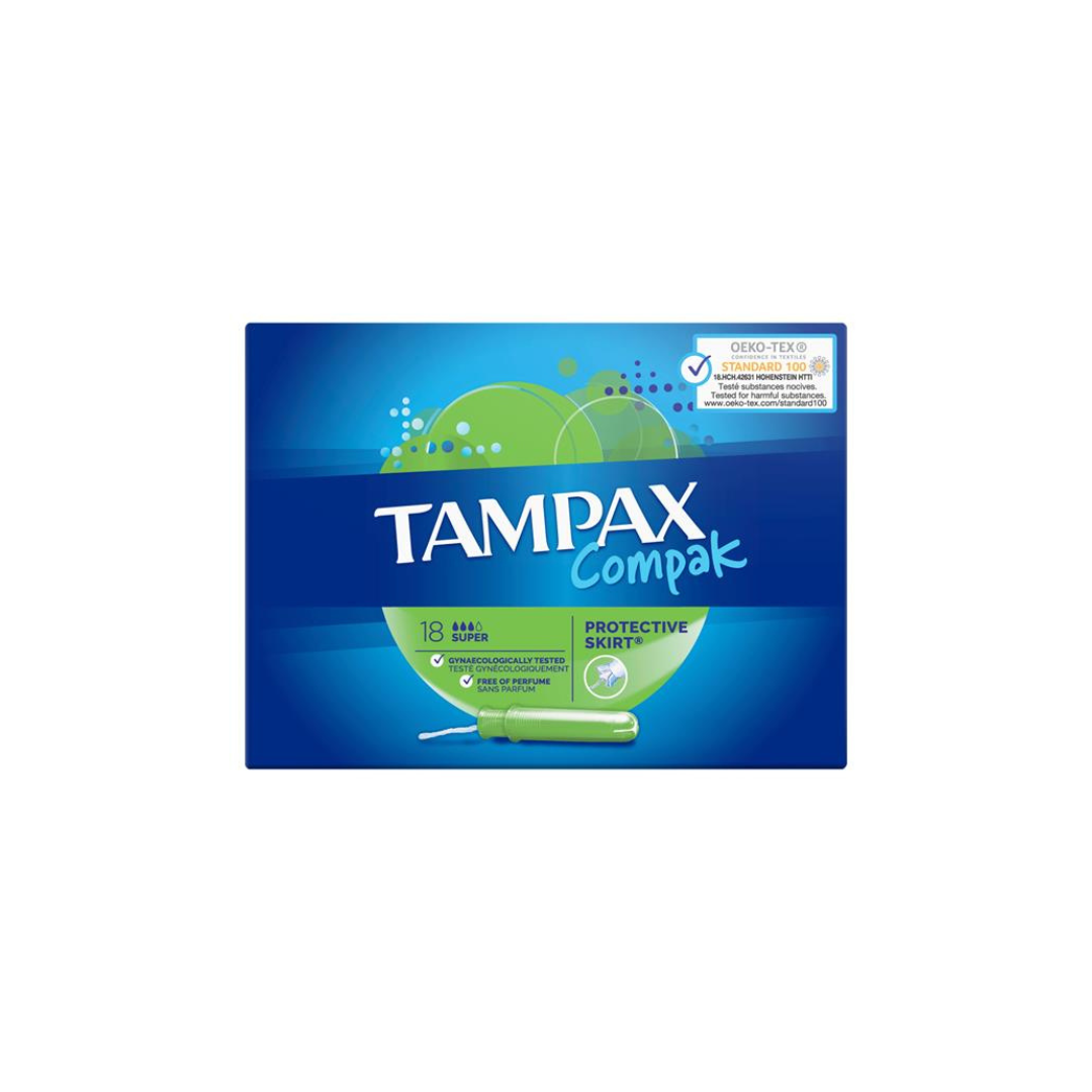 TAMPAX COMPAK SUPER 18S 18PK TAMPON