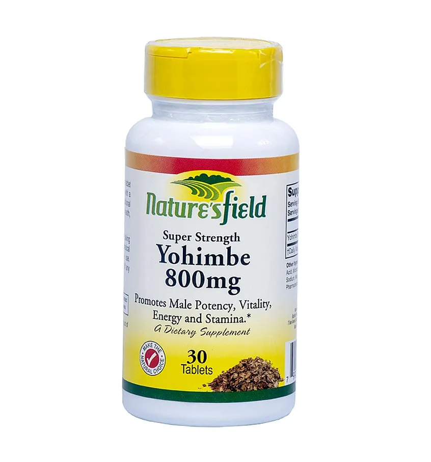 NATURE'S FIELD YOHIMBE 800MG*30TABLETS