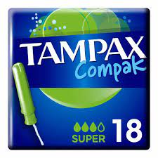TAMPAX COMPAK SUPER 18S 18PK TAMPON 53411
