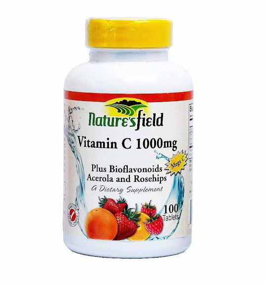 NATURE'S FIELD VITAMIN C 1000MG CUP x 100 TABLETS