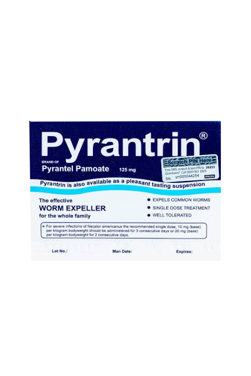 PYRANTRIN X6 TABS 125MG