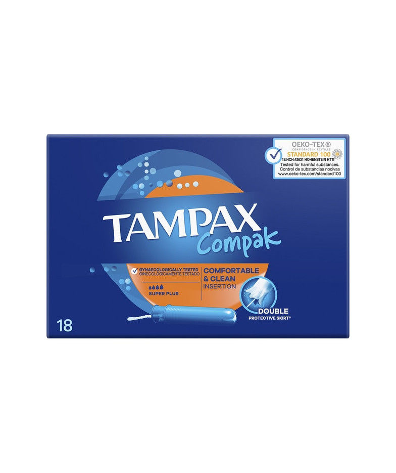 TAMPAX COMPAK SUPER 18S 18PK TAMPON 53410